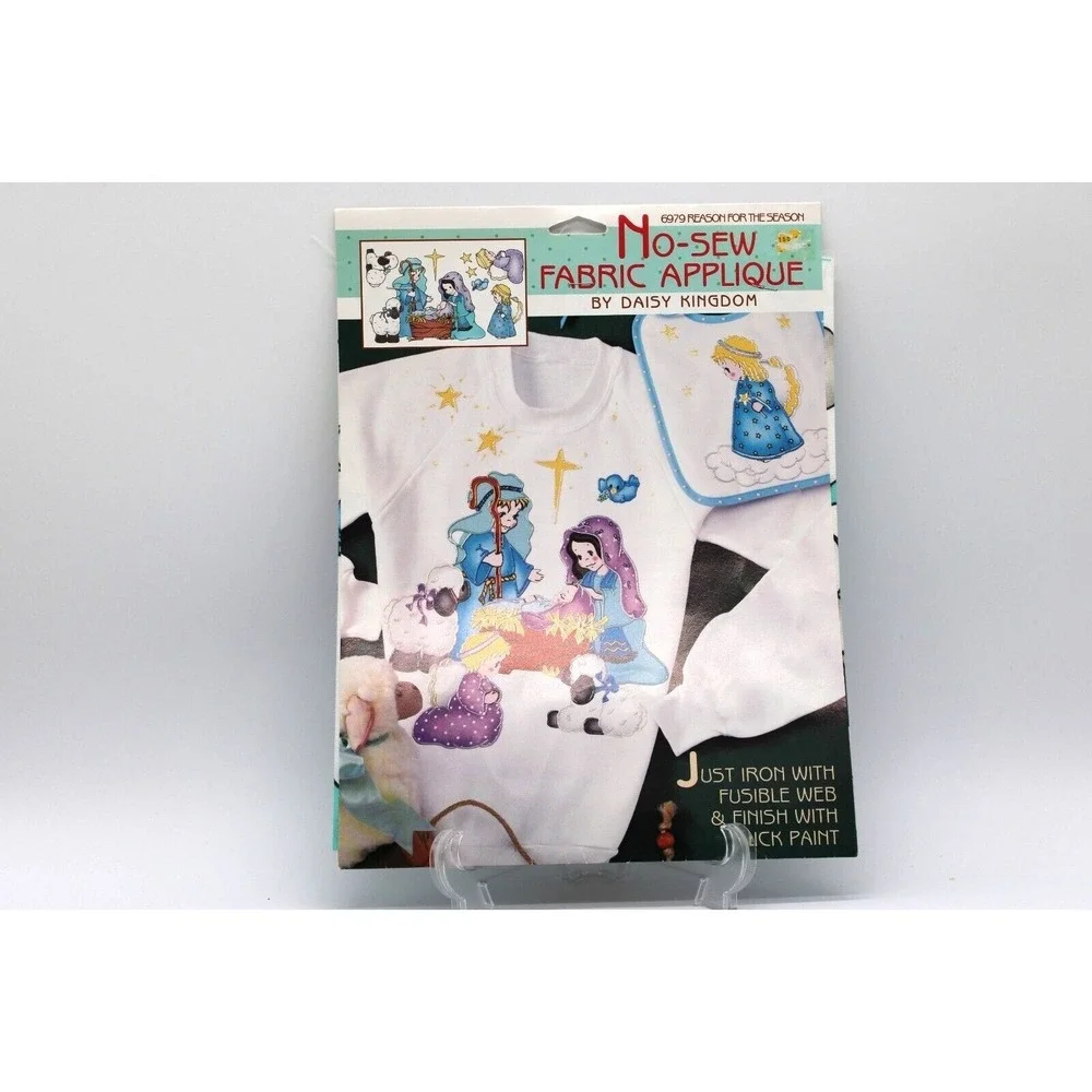 1993 Daisy Kingdom No-Sew Fabric Applique 6979 Reason‎ for the Season Nativity